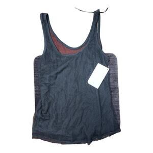 Fabletics Madison Black Mesh Tank Women's Size L (10-12) NWT